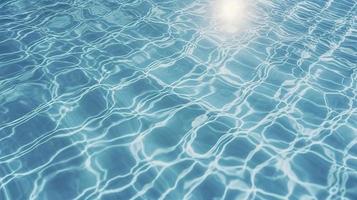 Abstract pool water surface and background with sun light reflection, generate ai photo