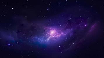 galaxia espacio fondo de pantalla, en el estilo de oscuro Violeta y ligero Violeta, realista uso de ligero y color, ricamente de colores cielo, realista texturas, generar ai foto