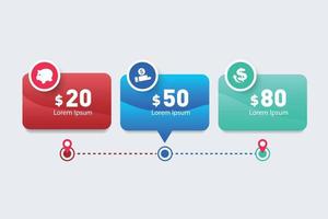 Pricing table infographic.Infographic design with option or step .business  schedule presentation vector