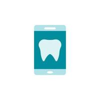 odontología, aplicación, dental, dentista, médico hospital dientes color vector icono ilustración