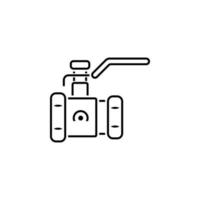 ball, damper, fitting, heating vector icon illustration