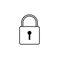 lock vector icon illustration