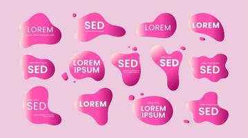 Gradient blob background. fluid abstract shape element for text backdrop vector