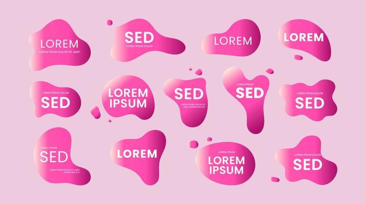 Gradient blob background. fluid abstract shape element for text backdrop
