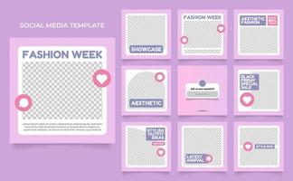 social media template banner fashion sale promotion vector