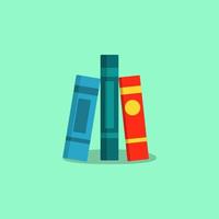 books flat vector icon illustration