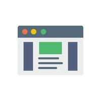 Browser, web site, news vector icon illustration