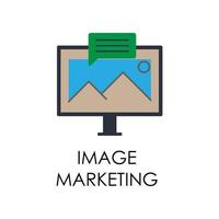 colored image marketing vector icon illustration