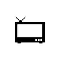 old TV vector icon illustration