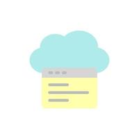 nube, web sitio vector icono ilustración