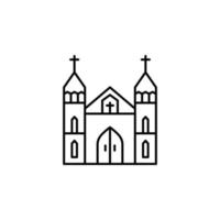 Patrick day, architecture, cathedral, catholic, Christian, church, religion vector icon illustration