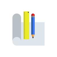 drawing accessories colored vector icon illustration