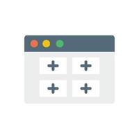 Browser, web site, interface vector icon illustration