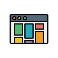 Browser, web site, news vector icon illustration
