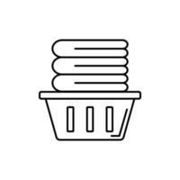 Towel, basket vector icon illustration