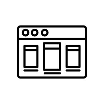 Browser, web site, interface vector icon illustration