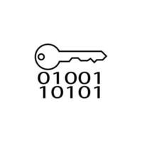 electronic key vector icon illustration