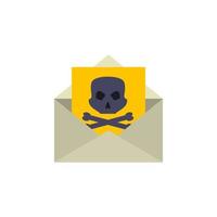 virus in the letter vector icon illustration