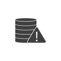 warning database vector icon illustration