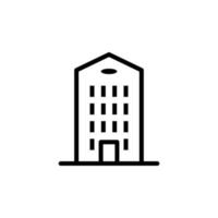 oficina edificio vector icono ilustración