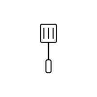 cocina espátula sencillo línea vector icono ilustración
