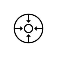 sight with arrows vector icon illustration