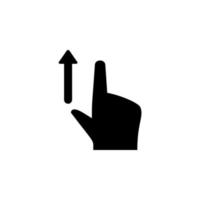 Hand, fingers, gesture, swipe, move, up vector icon illustration