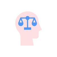 head Libra vector icon illustration