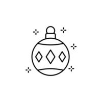 Christmas, ball vector icon illustration