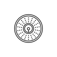 Smart smoke detector vector icon illustration