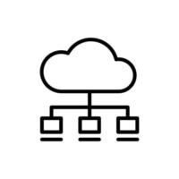 nube, red vector icono ilustración