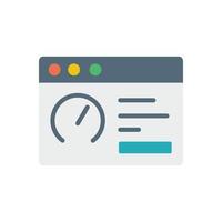 Browser, web site, speedometer vector icon illustration
