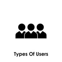 team, group, types of users vector icon illustration