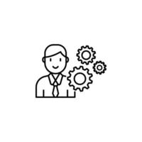 human resources, gear vector icon illustration