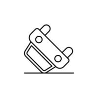 inverted car line vector icon illustration