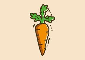 Illustration design of orange carrot vector