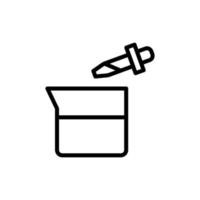 Flask, pipette vector icon illustration