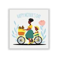 Happy Mother's Day Flat illustration and Vector Design