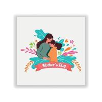 Happy Mother's Day Flat illustration and Vector Design