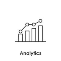 chart, analytics, growth vector icon illustration