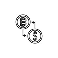 crypto exchange vector icon illustration