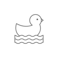 Rubber duck vector icon illustration