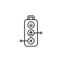 Smart electronic key vector icon illustration