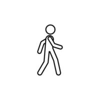 walking sign vector icon illustration