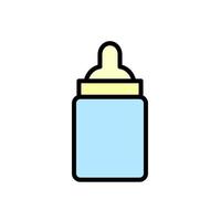 Bottle, nipple vector icon illustration