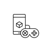 aumentado realidad, móvil, gamepad vector icono ilustración