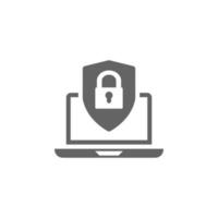 Antivirus security, cyber protection concept, internet security, shield protection vector icon illustration