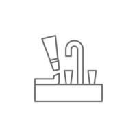 Plumber, caulk, join water drop vector icon illustration