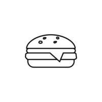 Ilustración de icono de vector de hamburguesa