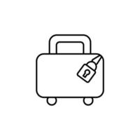 Suitcase, tourism, travel vector icon illustration